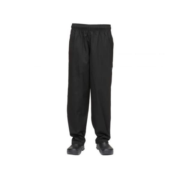 Chef Works Black Baggy Chef Pants (S) NBBP-S